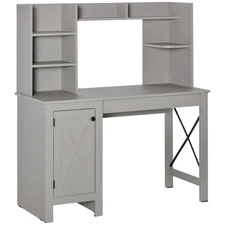 Computer Desk with Hutch Storage Cabinet Bedroom Home Office Table Work Study