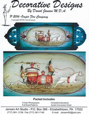 Ompir Fire Company David Jansen Decorative Tole Painting Pattern Packet