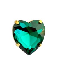 Swarovski Crystal Fancy Stone And Setting Heart Emerald 4884 Qty:1