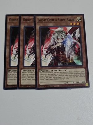 3x Ghost Ogre & Snow Rabbit L5DD-ENA06 Legendary 5d's Decks 1st Edition