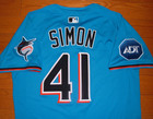 MIAMI MARLINS RONNY SIMON 2025 GAME ISSUED UN WORN ALTERNATE JERSEY (PIRATES) — photo 2