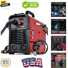 130A MIG Welder, 110V Flux Core MIG Welder/Lift TIG/Stick 3 in 1 Welding Mach...