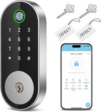 Fingerprint Smart Deadbolt with Keypad   Keyless Entry Lock for Home, Apartme...