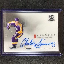 2023-24 The Cup Hockey CHARLIE SIMMER The Show White Legends Auto #SW-CS