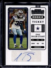 2022 Panini Contenders Isaac Taylor-Stuart RC Rookie Ticket Auto #289 Cowboys