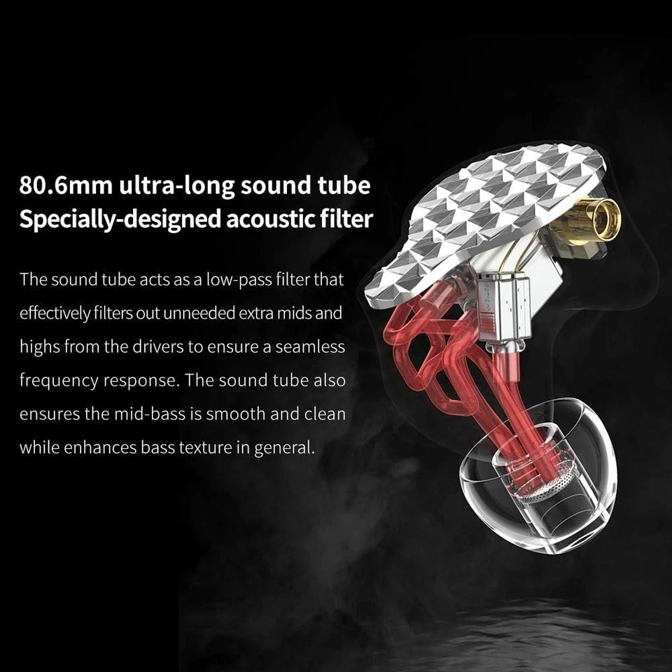 FiiO FA9 Auriculares con Cable Auriculares Intrauditivos HiFi 6BA con Monocrisos MMCX Desmontables Foto 4 de 4