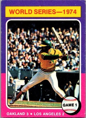 1975 Topps #461 1974 World Series Game 1