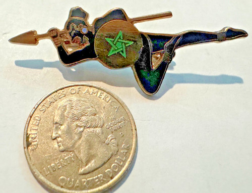 Vtg French Moroccan Goumier Tabor Badge Drago Paris G72 WWII Indochina Star