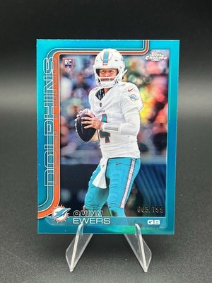 2025 Topps Chrome Quinn Ewers Aqua Refractor /199 #316 Dolphins Color Match