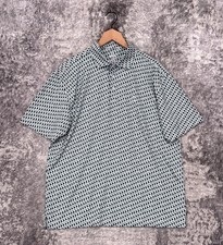 Rhoback Polo Shirt Large Mens State of Michigan All Over Print Green