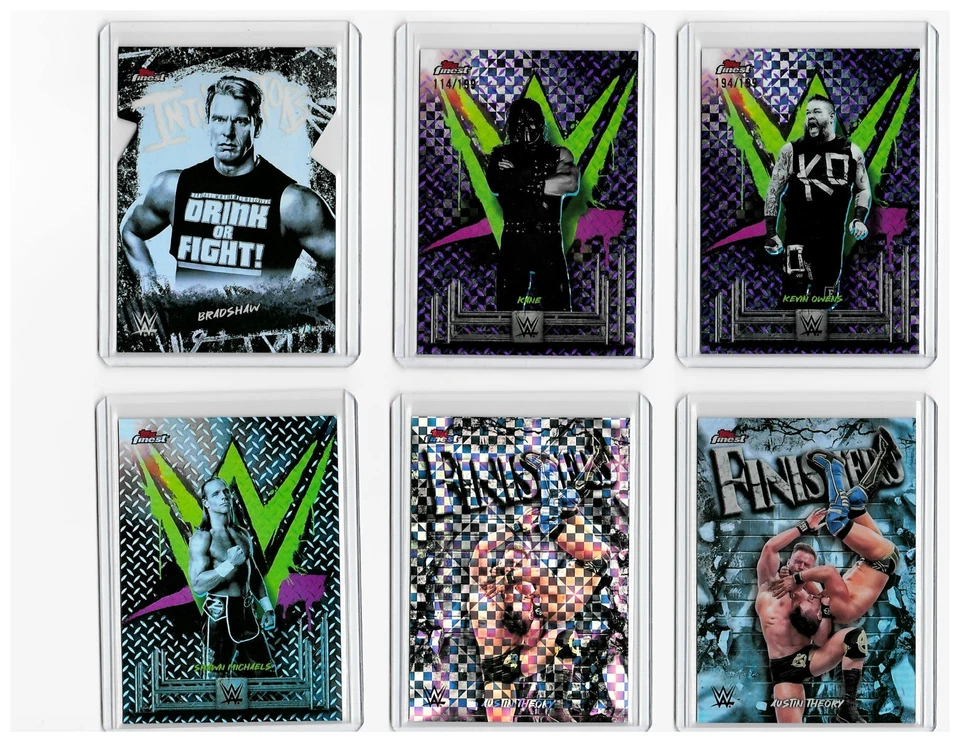 2025 WWE Topps Finest Insert Pick Your Card Auto SSP Refractor Buy 4 Get 20% OFF - Image 3 of 4