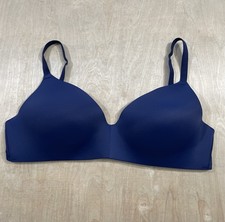 Victorias Secret PINK Wear Everywhere Wireless Lightly Lined Bra Sz 36DD Navy
