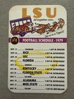 CFB 1979 LSU TIGERS Louisiana State St College Football Pocket Schedule Card — photo 1