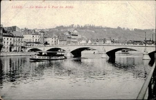 Postcard: LIEGE. BONGEHIE La Meuse et le Pont des Arches. શાહ & FORTI