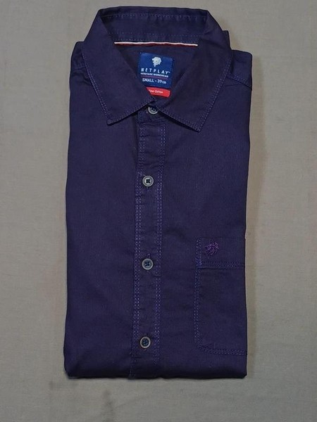 Men Netplay Shirt Black Cotton S