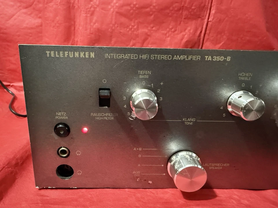TELEFUNKEN TA-350B AMPLIFICATORE STEREO HIFI VINTAGE 50WPC RMS 2 PHONO INPUT - Immagine 2 di 4