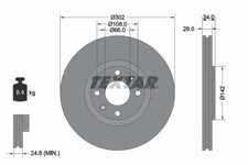 2x Bremsscheibe PRO TEXTAR 92133203 für PEUGEOT 207 C4 307 3B CITROËN SW 3A CC 2