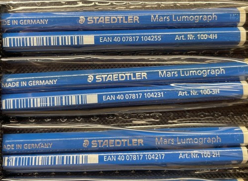 ✏️ STAEDTLER Mars Lumograph KIMBERLY Pencils Sharpener Erasers Drawing Set - Picture 11 of 14