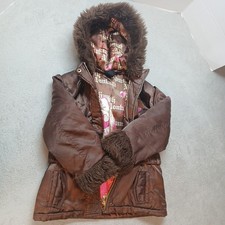 Disney Hannah Montana Girls Puffer Zipper Hoody jacket Size 6x Miley Cyrus