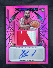Jamal Shead 2024-25 Panini Obsidian Rookie Patch Pink Auto /49 #214 RPA