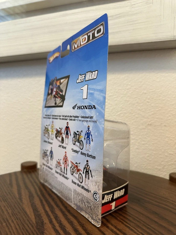 2007 Hot Wheels Moto Jeff Ward #1 Dirt Bike Toy Honda Supermoto Figure Rare New - Image 3 of 4