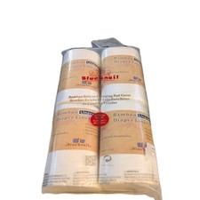 Blue Snail Bamboo Diaper Liners Unscented 4 Rolls 12 x 7  100 Sheets Per Roll
