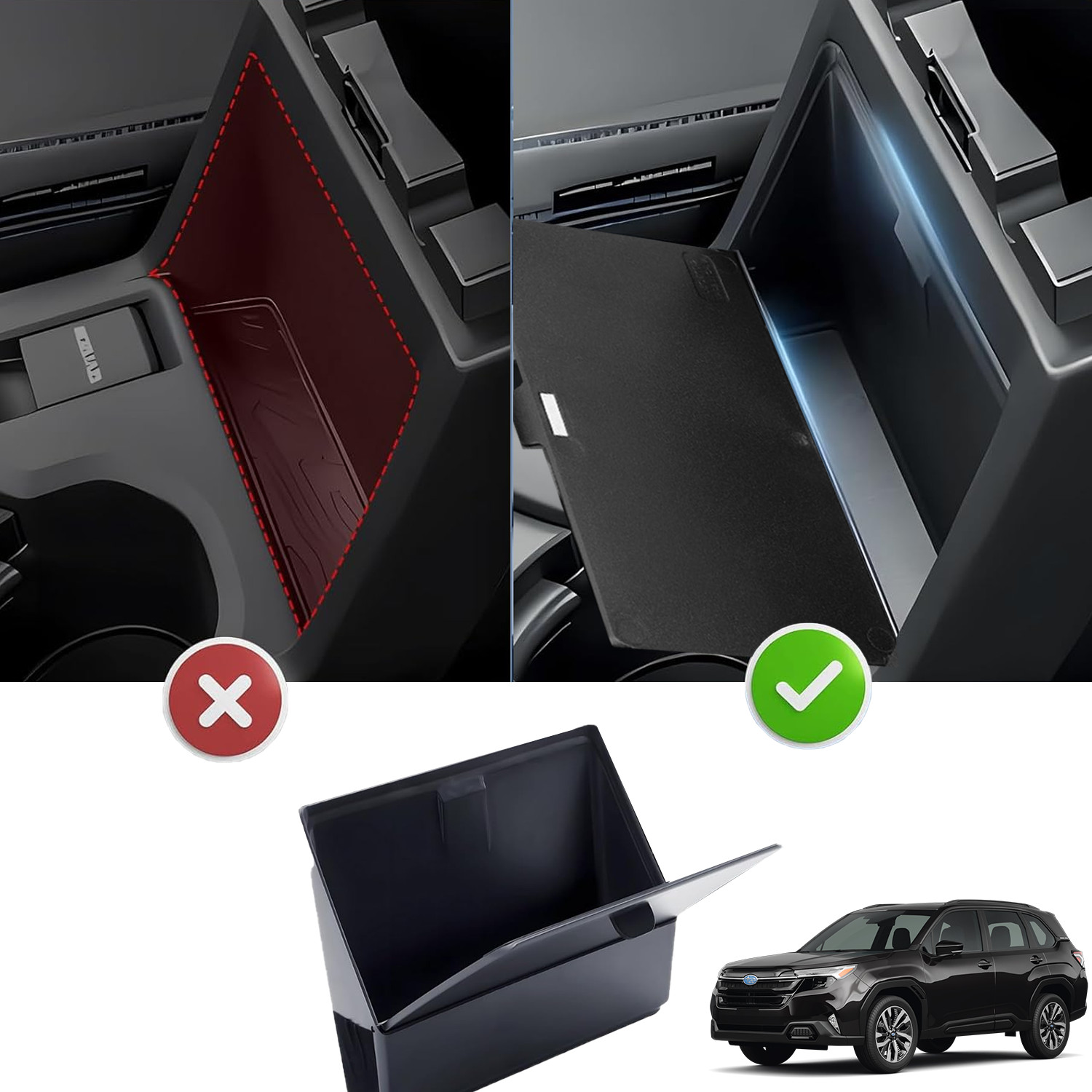 Center Console Hidden Storage Box for 2025 Subaru Forester access Control Hidden