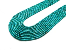 💎 Natural Blue Arizona Kingman Turquoise Heishi Beads 2mm Gemstone - PG93G