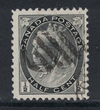 Canada: Scott 74- Used- 1/2c Queen Victoria 