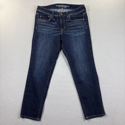 American Eagle Outfitters Super Skinny 12 Short Women Jeans Stretch Dark Wash