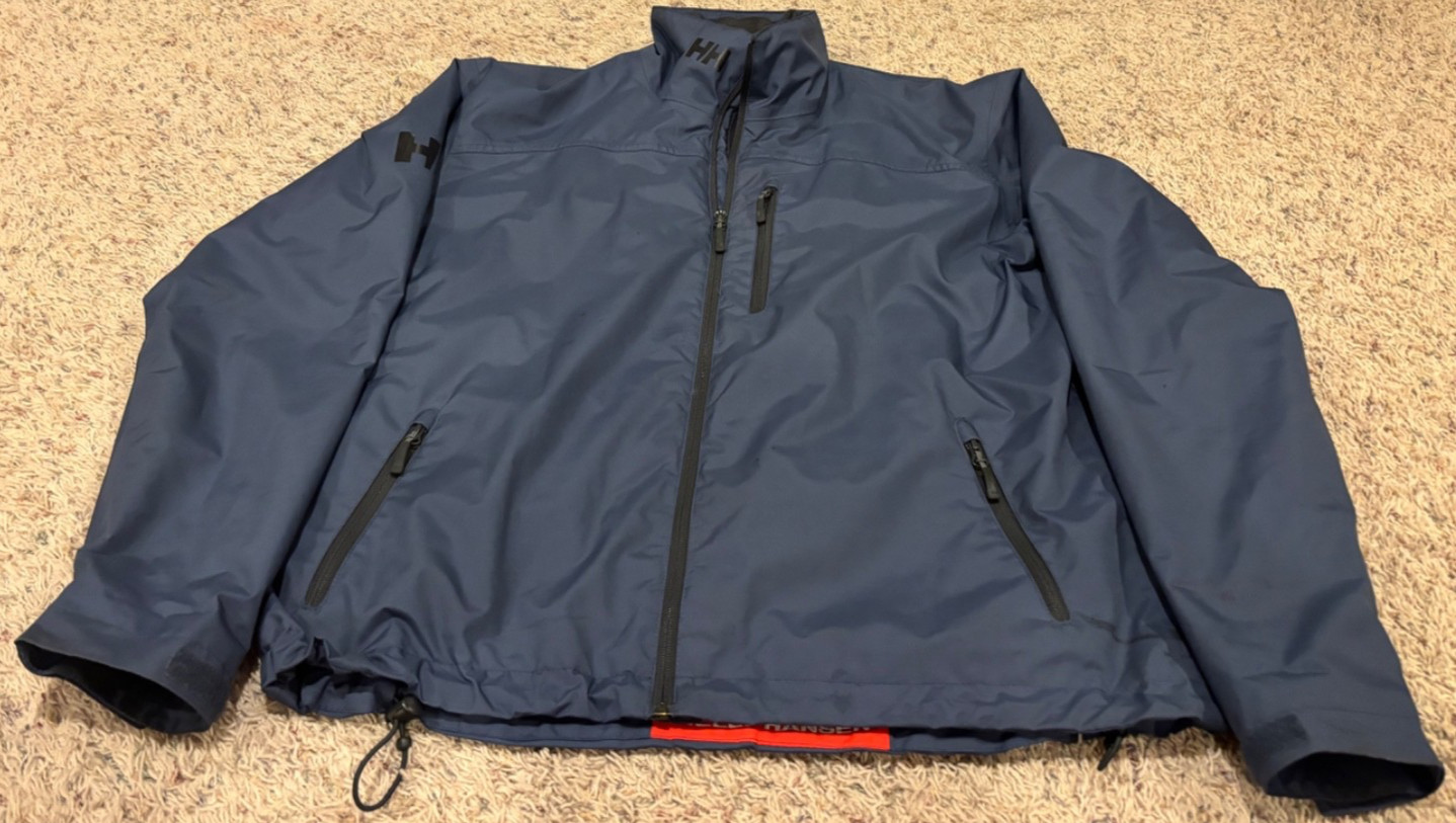 Helly Hansen Crew Mid Layer Jacket Blue Mens Size… - image 1