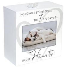 Malden 3.5x5 Forever In Our Hearts Pet Urn Photo Frame Wood Grain 4 Paws