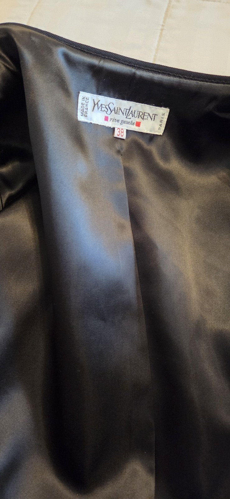 Yves Saint Laurent Rive Gauche 90s Velvet Militar… - image 8