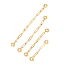 FAMARINE 4 PCS Gold Necklace Extender Chain for Women Extension gold A
