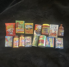 Lot of 12 Dollhouse Miniature Grocery Snacks Food Boxes Cans, Multicolored