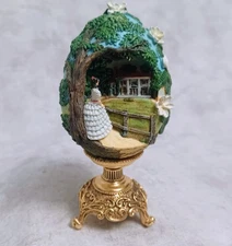 VTG GONE WITH THE WIND FRANKLIN MINT PORCELAIN EGG SCARLETT OF TARA numbered