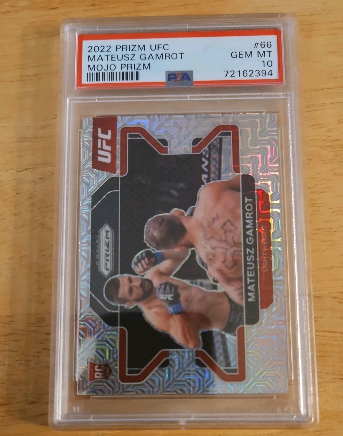 UFC 2022 "MATEUSZ GAMROT" Rookie Card #66 Mojo Prizm 14/25 PSA 10 Panini RC
