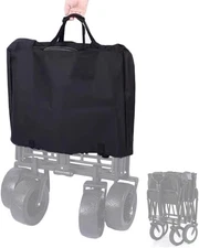 Collapsible Wagon Cart Lightweight Portable Utility Wagons w/ All-Terrain Wheels