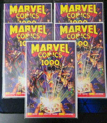 MARVEL COMICS #1000 ALEX ROSS COVER ART LOT OF 5 9.6 9.8 LOT