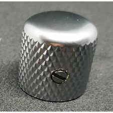 1 Satin Chrome Big Grip Telecaster Metal Dome Knobs for 6,35mm (1/4) Pots
