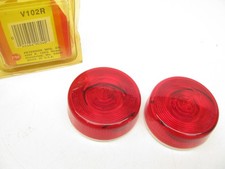 2 Peterson Manufacturing V102r 2-78 Round Red Side Marker Lights