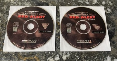 VINTAGE Command and & Conquer: Red Alert (PC, 1996) Game CD-ROM DISCS ONLY