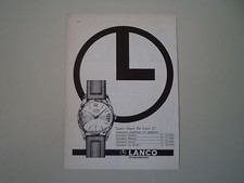 advertising Pubblicità 1965 OROLOGIO LANCO SUPER DE LUXE 17