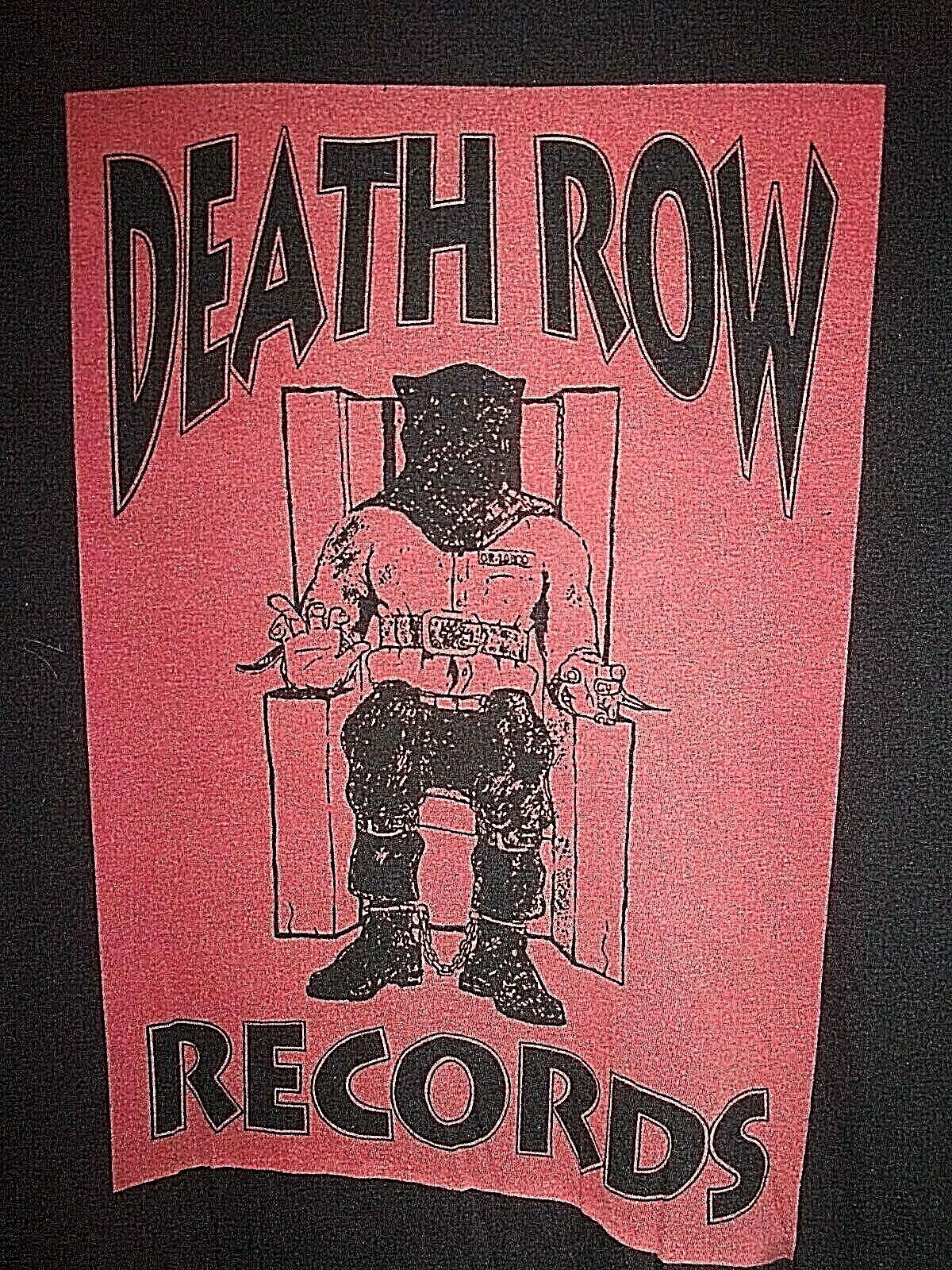 FILA DEATH ROW RECORDS black L t shirt electric chair