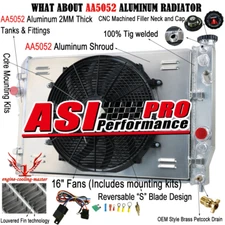 4 ROW Radiator Shroud Fan For 93-02 Chevrolet Camaro Z28 SS Pontiac Firebird ASI