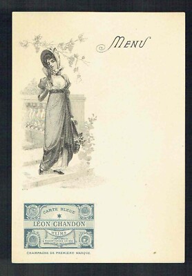 Virgin Menu No. 6 - Léon Chandon Reims Champagne Carte Bleue