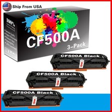 3-Pack 202A Toner Cartridge Black CF500A for M280nw M281fdw M281fdn