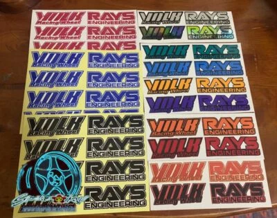 Decals Sticker Rims Volk Racing Te37 Cutting OG Any Size - Image 1 of 2