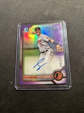 2022 Bowman Chrome Greg Cullen Purple Refractor Autograph 1st Auto Orioles #/250