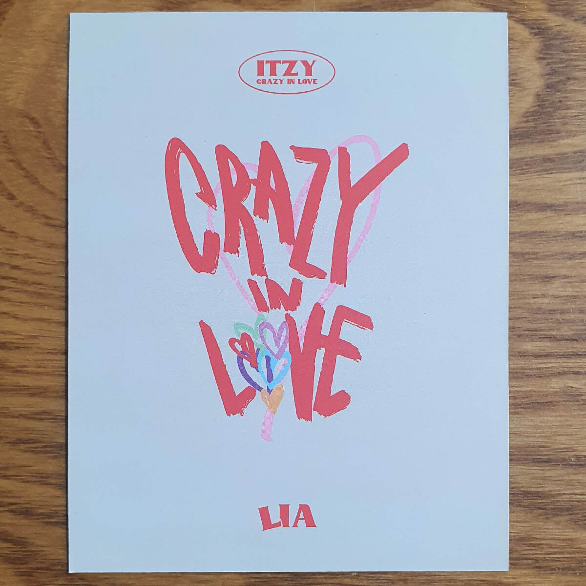 Lia Official Polaroid Photocard Itzy 1st Album Crazy In Love